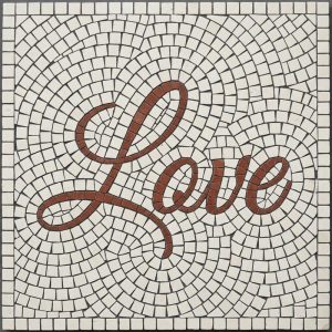 Мозаика “Love” в классическом стиле