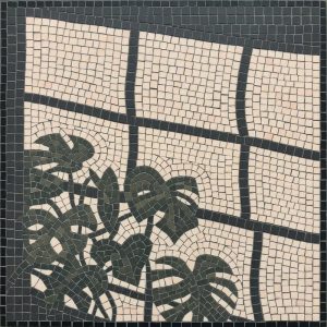 Minimalist Monstera Leaf Mosaic Art