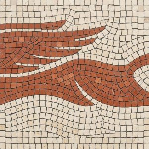 Terracotta Flow Abstract Mosaic Art