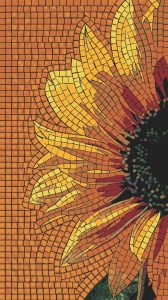 Vibrant Sunflower Mosaic Art – 60×107 cm