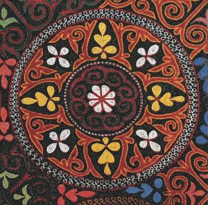 Мозаичное панно «Красная Мандала» в стиле MELTI