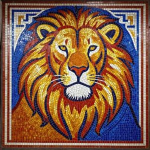 Мозаика «Портрет Льва» в советском стиле