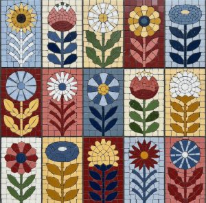 Мозаика «Цветущий сад: Стилизованные цветы»