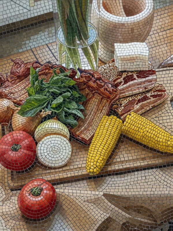 Средний модуль: свежие продукты мозаика