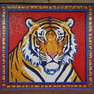 Мозаика «Уссурийский тигр» в советском стиле