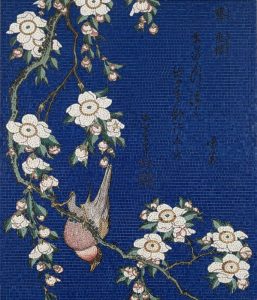 Мозаика «Птица на цветущей ветке»