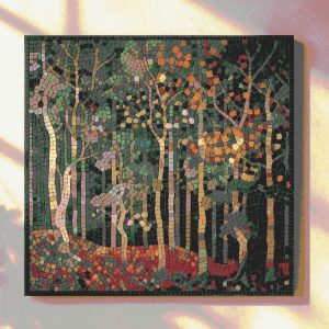 Autumn Forest Mosaic Art – 60×60 cm