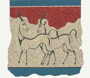 Мозаика с антилопами в античном стиле