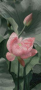 Pink Lotus Flower Mosaic Art – Serenity in Stone