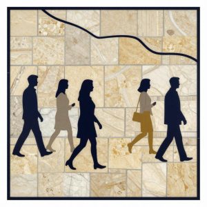 Абстрактные потоки в мозаике Opus Incertum