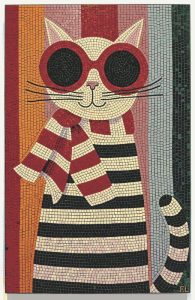 Мозаика «Кот в очках и шарфе» | MELTI