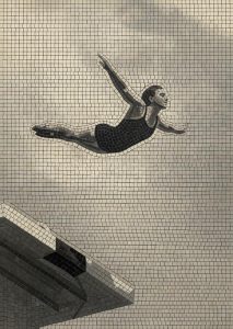 Мозаика: Грациозный Дайвинг Водолазки