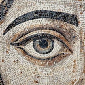 Handcrafted Mosaic Eye Art – Opus Tessellatum Style