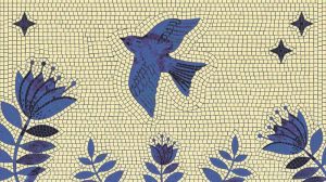 Мозаика «Синяя птица в саду» | MELTI