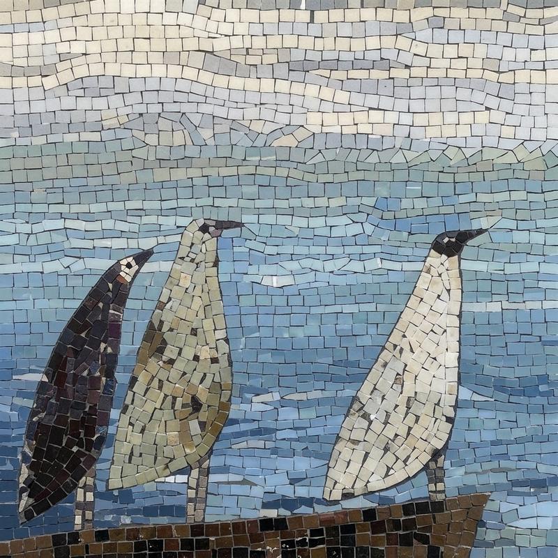 Классическая мозаика пингвинов