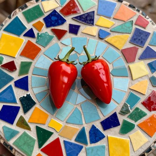 Cherry Tomatoes Trencadís Mosaic Art