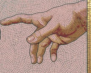 Golden Hand Mosaic Art by MELTI – Fine Module Detail