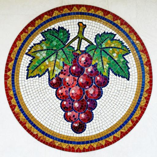 Soviet Style Grape Bunch Mosaic Art