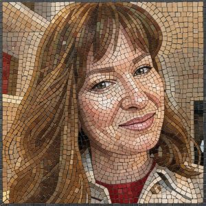 Классический мозаичный портрет женщины
