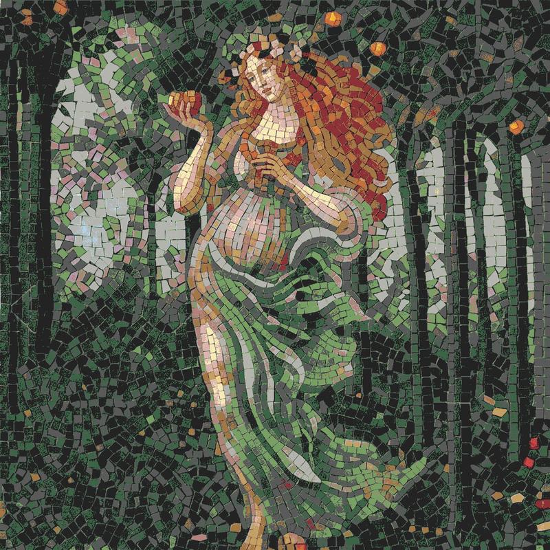 Mystical Forest Nymph Mosaic Art