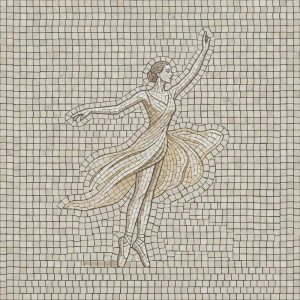 Мозаика «Грация балерины» в классическом стиле