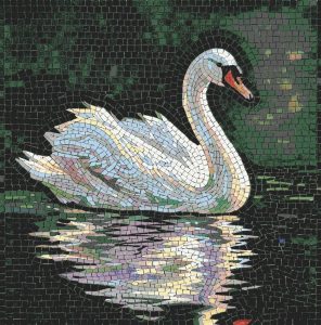 Мозаика «Белый лебедь» — Элегантность и спокойствие