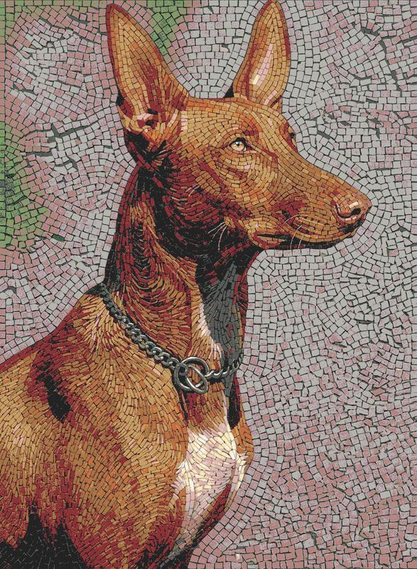 Loyal Dog Mosaic Art - 30x40 cm Portrait