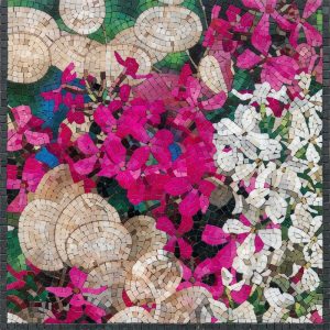 Vibrant Floral Mosaic Art – 100×100 cm