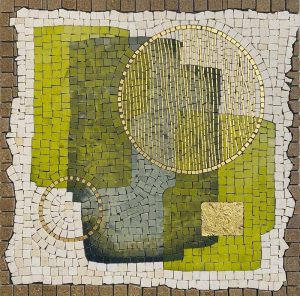 Стилизованный слон в мозаике