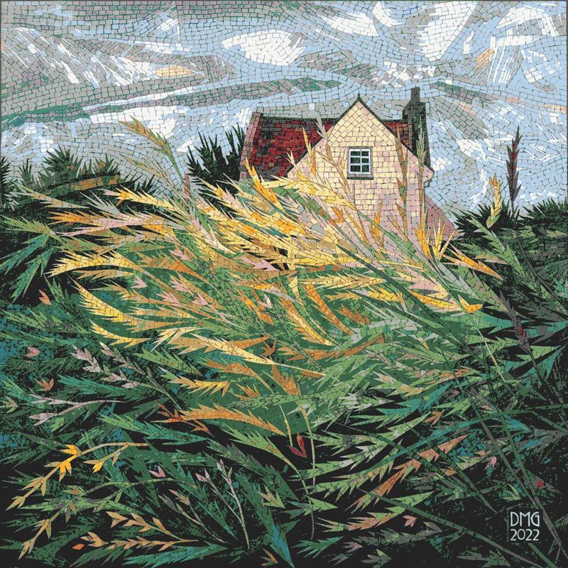 House in the Grass Mosaic Art - MELTI