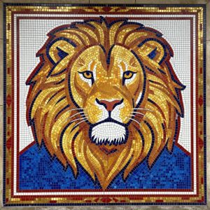 Советская мозаика: Портрет льва 100×100 см