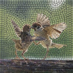 Мозаика «Влюбленные птицы» — Классический стиль