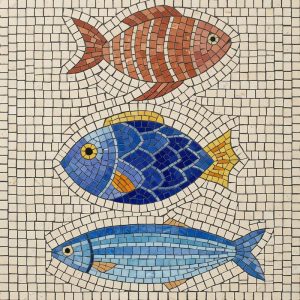 Мозаика «Три разноцветные рыбки»