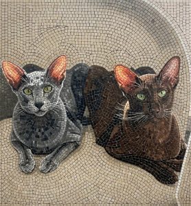 Мозаика «Две кошки» — Элегантное искусство MELTI