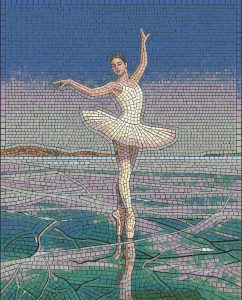 Elegant Ballerina Mosaic Art – Graceful Dance