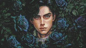 Мозаика «Юноша в синих розах» — MELTI