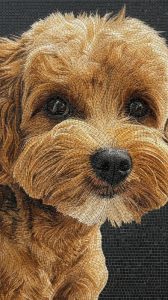 Мозаика «Золотистый пес» — детальный портрет собаки