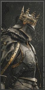 The Crowned Knight Mosaic Art by MELTI