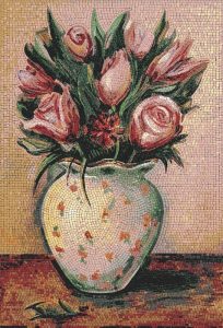 Мозаика «Розы в вазе»