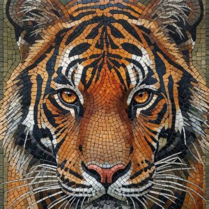 Мозаика «Величие Тигра» — Портрет животного 100×100 см