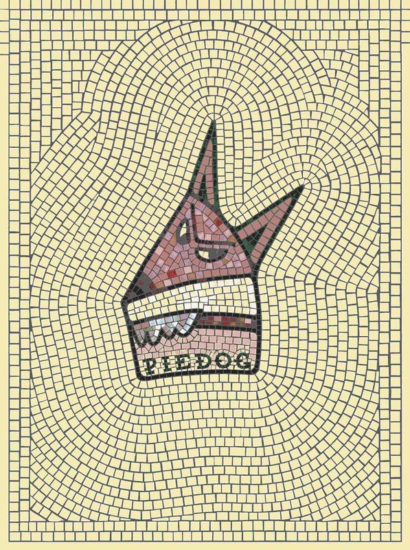 PIEDOG Mosaic Art - Modern Stylized Dog Portrait