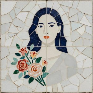 Тrencadís букет роз, мозаика 1024×1024 см