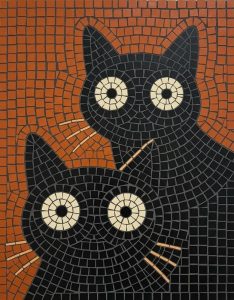 Мозаика «Черные коты» — Современное искусство