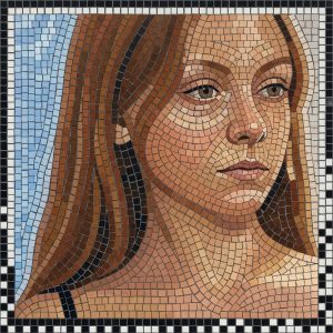 Мозаичный портрет девушки – Классический стиль
