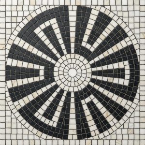 Abstract Geometric Sun Mosaic Art