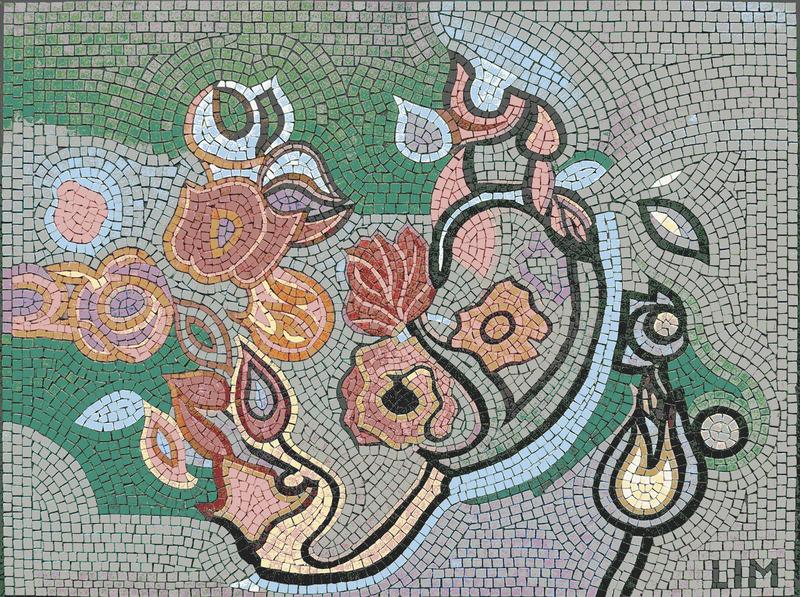 Серенада голубя в мозаике