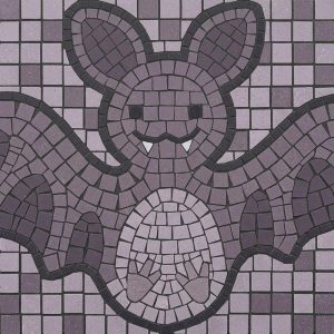 Мозаика «Милый фиолетовый летучий мышь» – 100×100 см