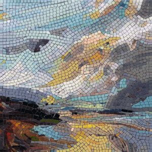 Ethereal Sky Mosaic Art – 60×60 cm