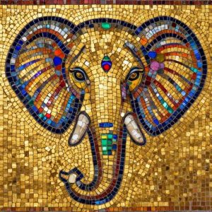Мозаика «Голова слона» в византийском стиле