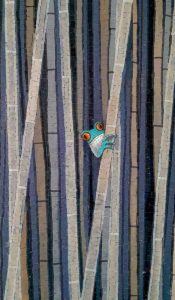 Мозаика «Голубая лягушка в тростнике»